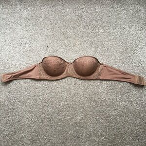 Natori Lace Strapless Bra - Brown